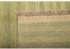 Tappeto Kilim Moderno Geometrico Verde Beige 175x240 Cm