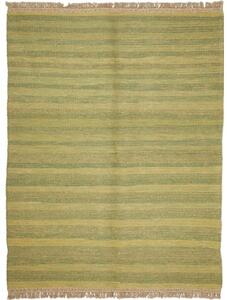 Tappeto Kilim Moderno Geometrico Verde Beige 175x240 Cm