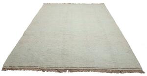 Tappeto Kilim Moderno Tinta Unita Verde Chiaro Beige 206x287 Cm