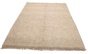 Tappeto Kilim Moderno Tinta Unita Beige Avorio 177x238 Cm