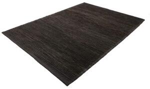Tappeto Gabbeh Fine Geometrico Grigio Scuro Marrone 177x240 Cm