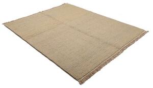 Tappeto Kilim Moderno Tinta Unita Beige Avorio 160x197 Cm