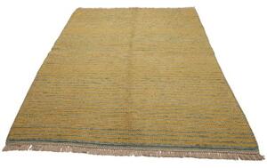 Tappeto Kilim Moderno Geometrico Ocra Verde Salvia 176x245 Cm