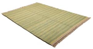 Tappeto Kilim Moderno Geometrico Verde Beige 175x240 Cm