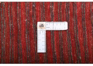 Tappeto Gabbeh Fine Geometrico Rosso Grigio Scuro 168x209 Cm