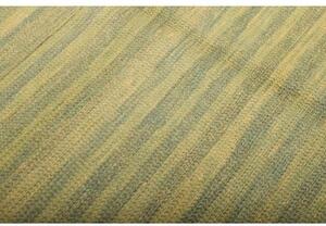 Tappeto Kilim Moderno Geometrico Verde Beige 175x240 Cm