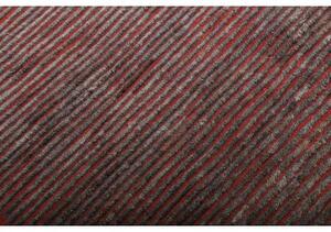 Tappeto Gabbeh Fine Geometrico Rosso Grigio Scuro 168x209 Cm