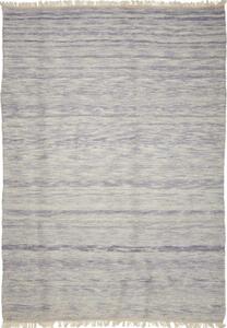Tappeto Kilim Moderno Geometrico Grigio Avorio 211x300 Cm