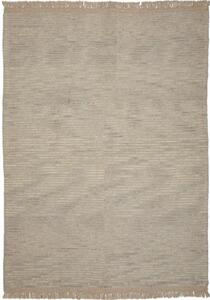 Tappeto Kilim Moderno Tinta Unita Beige Grigio 174x242 Cm