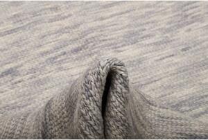 Tappeto Kilim Moderno Geometrico Grigio Avorio 211x300 Cm