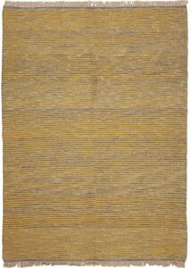 Tappeto Kilim Moderno Geometrico Giallo Senape Grigio 174x244 Cm