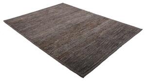 Tappeto Gabbeh Fine Geometrico Grigio Scuro Marrone 176x240 Cm