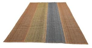 Tappeto Kilim Moderno Geometrico Marrone Beige 201x302 Cm
