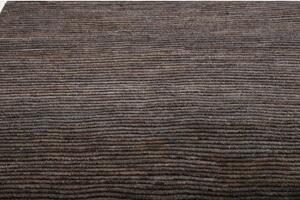 Tappeto Gabbeh Fine Geometrico Grigio Scuro Marrone 177x240 Cm