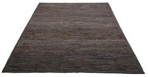 Tappeto Gabbeh Fine Geometrico Grigio Scuro Marrone 177x240 Cm