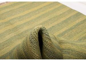 Tappeto Kilim Moderno Geometrico Verde Beige 175x240 Cm