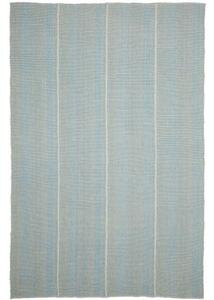 Tappeto Kilim Moderno Geometrico Celeste Avorio 201x309 Cm