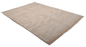 Tappeto Kilim Moderno Tinta Unita Beige Grigio 174x242 Cm