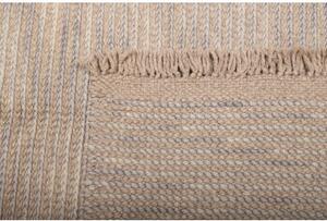 Tappeto Kilim Moderno Tinta Unita Beige Grigio 174x242 Cm