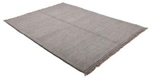 Tappeto Kilim Moderno Tinta Unita Grigio Tortora 172x235 Cm