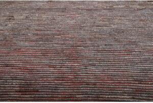 Tappeto Gabbeh Fine Geometrico Rosso Grigio Scuro 168x209 Cm