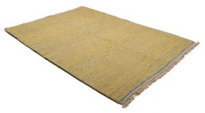 Tappeto Kilim Moderno Geometrico Ocra Verde Salvia 176x245 Cm