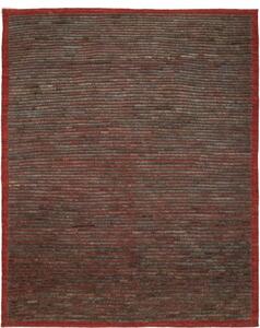 Tappeto Gabbeh Fine Geometrico Rosso Grigio Scuro 168x209 Cm