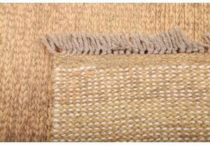 Tappeto Kilim Moderno Tinta Unita Beige Sabbia 155x194 Cm