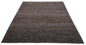 Tappeto Gabbeh Fine Geometrico Grigio Scuro Marrone 176x240 Cm