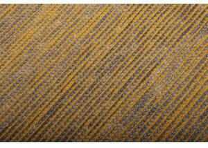 Tappeto Kilim Moderno Geometrico Giallo Senape Grigio 174x244 Cm