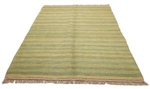 Tappeto Kilim Moderno Geometrico Verde Beige 175x240 Cm