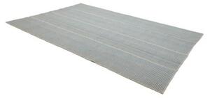 Tappeto Kilim Moderno Geometrico Celeste Avorio 201x309 Cm