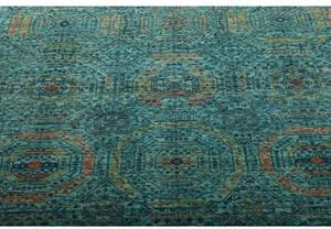 Tappeto Kairo Geometrico Verde Petrolio Ottone 124x187 Cm
