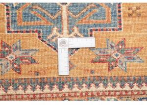 Tappeto Kazak Fine Geometrico Arancione Blu Corsia 78x306 Cm