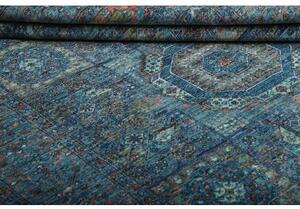 Tappeto Kairo Geometrico Blu Petrolio Grigio 150x200 Cm