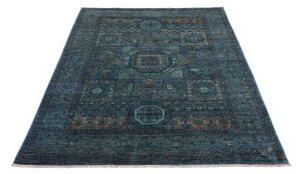 Tappeto Kairo Geometrico Blu Petrolio Grigio 150x200 Cm