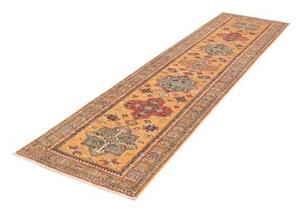 Tappeto Kazak Fine Geometrico Arancione Blu Corsia 78x306 Cm