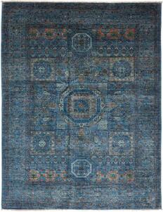 Tappeto Kairo Geometrico Blu Petrolio Grigio 150x200 Cm