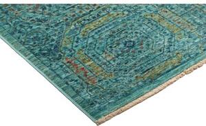 Tappeto Kairo Geometrico Verde Petrolio Ottone 124x187 Cm