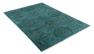 Tappeto Kairo Geometrico Verde Petrolio Blu Scuro 126x183 Cm
