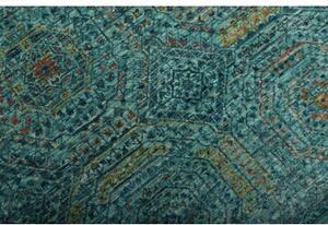 Tappeto Kairo Geometrico Verde Petrolio Ottone 124x187 Cm