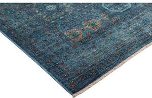 Tappeto Kairo Geometrico Blu Petrolio Grigio 150x200 Cm