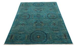 Tappeto Kairo Geometrico Verde Petrolio Blu Scuro 126x183 Cm