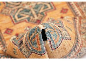 Tappeto Kazak Fine Geometrico Arancione Blu Corsia 78x306 Cm