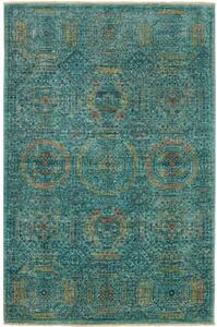 Tappeto Kairo Geometrico Verde Petrolio Ottone 124x187 Cm