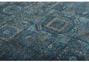 Tappeto Kairo Geometrico Blu Petrolio Grigio 150x200 Cm