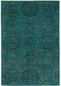 Tappeto Kairo Geometrico Verde Petrolio Blu Scuro 126x183 Cm