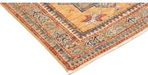 Tappeto Kazak Fine Geometrico Arancione Blu Corsia 78x306 Cm