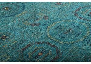 Tappeto Kairo Geometrico Verde Petrolio Blu Scuro 126x183 Cm