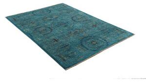 Tappeto Kairo Stilizzato Verde Petrolio Blu 123x178 Cm